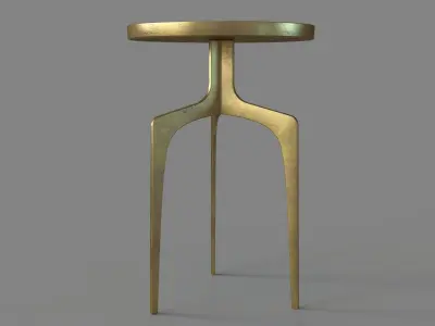Kenna Accent Table Gold 3D model