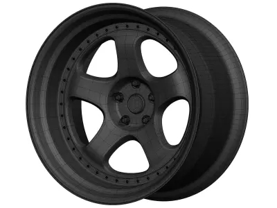 Work Meister S1 3P Aftermarket Wheel Low-poly 3D model