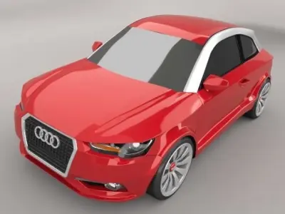 Audi A1 compact car restyled 3D model