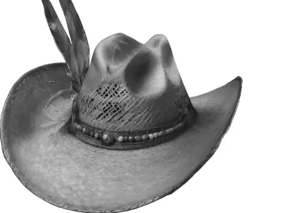 Decorated Country Hat 3D model