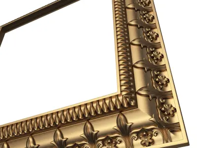 Classic Frame and Mirror 084 Low-poly 3D model