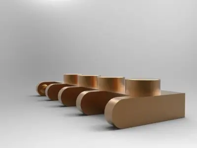 Lego 4 x 1 Hinge Plate Free 3D model