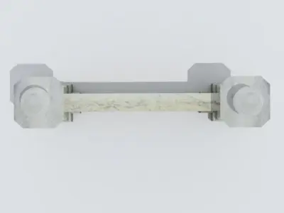 Balustrade stone railing 3D model