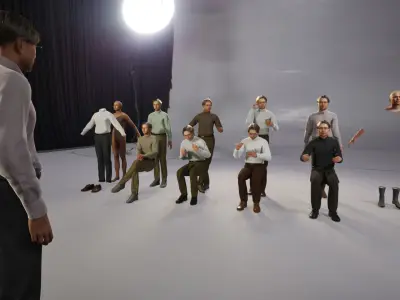 Modular Character - Asian Smart Casual Man - MS2 Low-poly 3D model