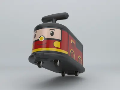 Fire Truck Toy Push Car 3D model