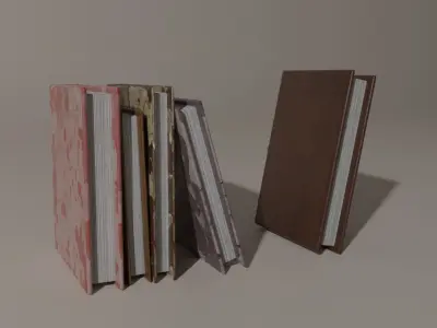 Old Worn Books Free 3D model