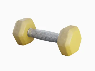 Rubber Dumbbell 04 Low-poly 3D model