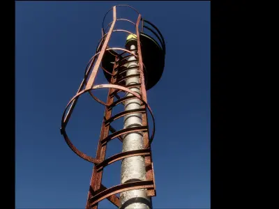 Beacon with metallic structure 3D model