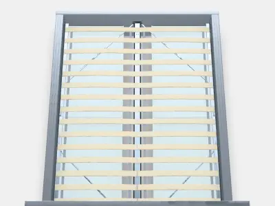 MALM Bed frame high w 4 storage boxes 22 Low-poly 3D model