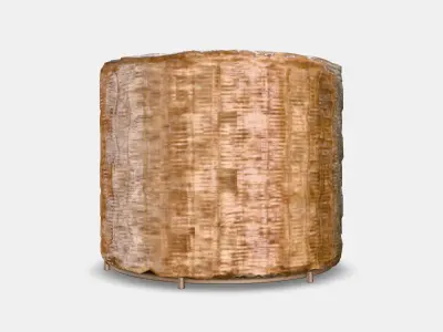 TOLKNING Pouffe with storage Low-poly 3D model