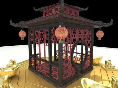 Chinese  pavilion  3D model