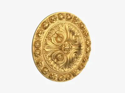 Classic round decor ornament 269 3D model