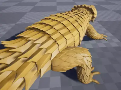 Sand Armadillo lizard  Low-poly 3D model