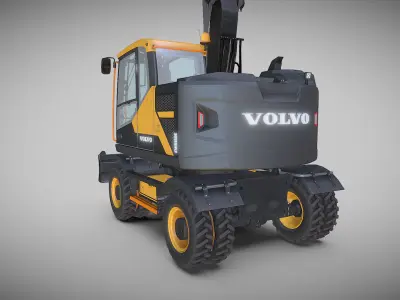 Excavator EWR150E Low-poly 3D model