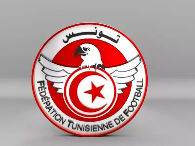 Tunisia National Soccer Team Logo 3D model