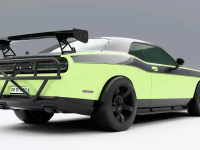 Dodge Challenger RT Low-poly 3D model
