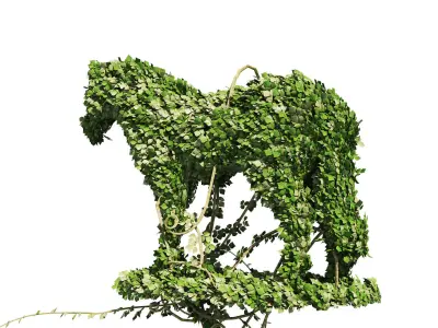 Topiary horse sculpture plant 3D model