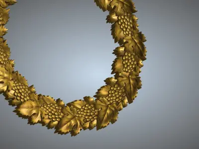 Grapes Border 3D print model