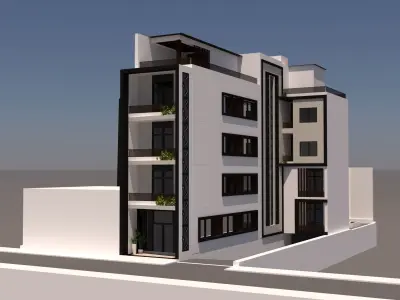 Building Real Estate model with Floor plans  3D model