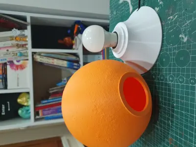 Planet Lamp -- Mars -- 3D Print Ready Night Light Free 3D print model