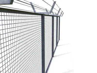 Low Poly Modular Fence 7 Low-poly 3D model