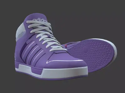 AdidasNeoRaleigh 9TIS HighTop sneakers Low-poly 3D model