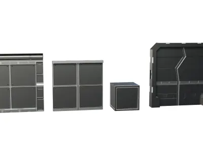 Sci-Fi Trim Sheet - 4K Texture Low-poly 3D model