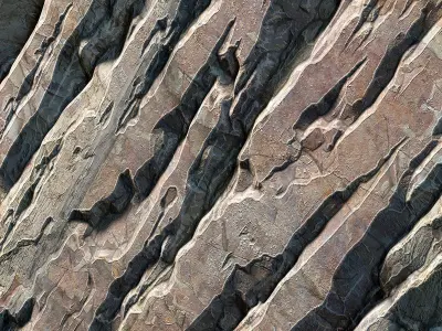 Slab stone rock granite huge n1 3D model