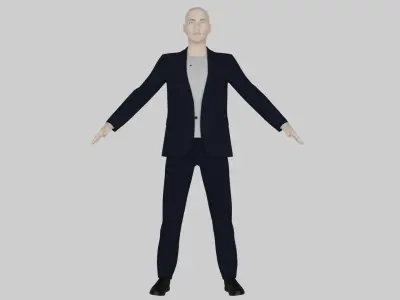 BUSINESS MAN CHARACTER SUIT 3D model
