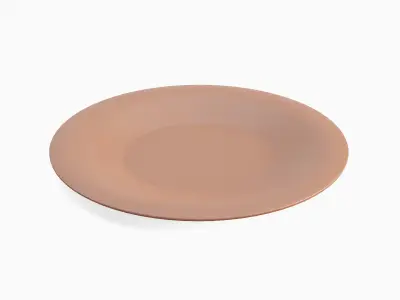 Disposable Plastic Plate B 05 Low-poly 3D model