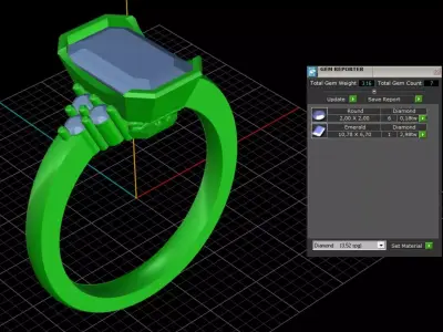 ring woman 3D print model 13