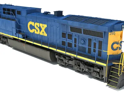 CSX Diesel Electric Locomotive 3D model