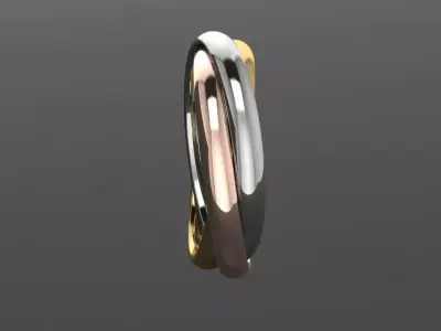 Ring Tri Color Small Model 3D print model