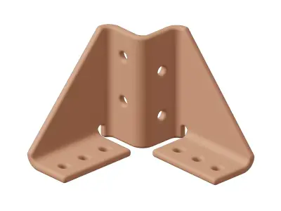 Plastic Furniture Corner Bracket Toy 3D model