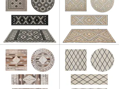 4 in 1 Rug Collection No 28 Low-poly 3D model