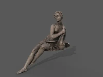 Statue of  Thetis Low-poly 3D model
