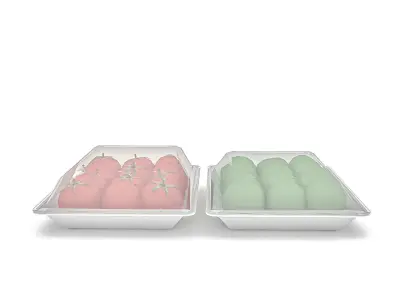sale of packaged tomatoes 3D model Low-poly 3D model
