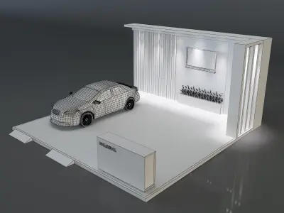 Booth Exhibition Stand a600 3D model