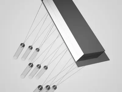 Decorative Hanging Lamp Set 39 3D model