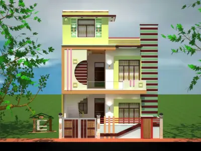 FULL V RAY HOUSE Low-poly 3D model