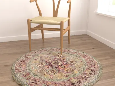Round Rug Set 45 3D model