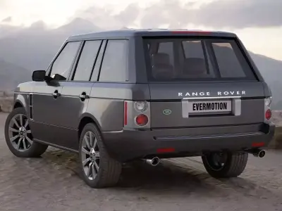 Black Range Rover 3D model