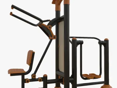 Outdoor Fitness GYM Equipment  Playground Sports Equipments 3D Model Pack