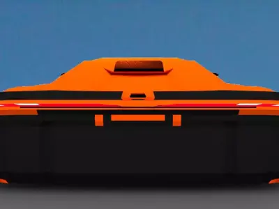 Hypercar Daemon Low-poly 3D model