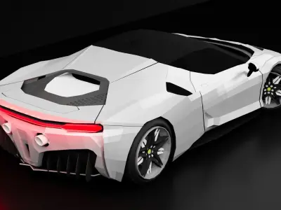 Furry Steal 90 - Low Poly Generic Super Car Low-poly 3D model