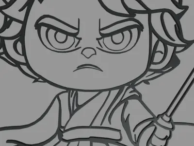 Anakin Skywalker Wall Silhouette 01 3D print model