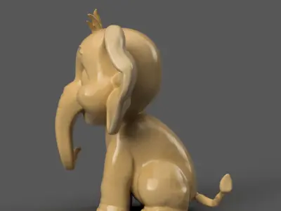 Cute Baby Elephant Decor Perfect for Desk - Table 3D print model