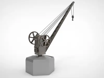 old harbour crane 3D model