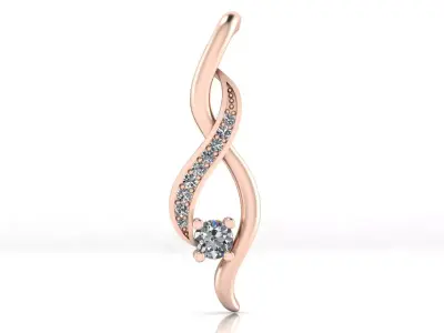round jewelry pendant luxury 3D print model