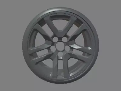 Wheel 02 Low-poly 3D model